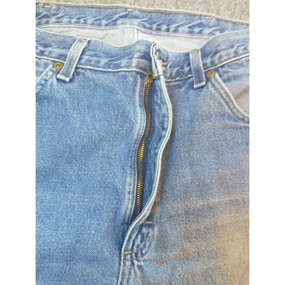Wrangler Authentics Mens Light Wash Straight Leg Denim Jeans 34x33 96501DS Blue